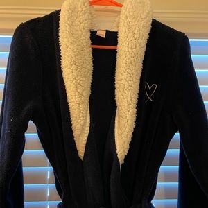 Victorias Secret Navy plush robe! XS